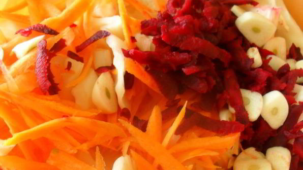 быстро маринованная капуста розовый закат