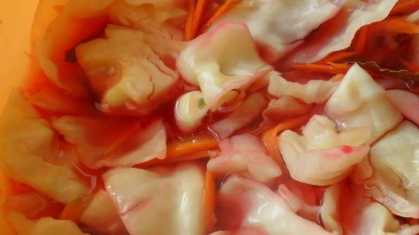 быстро маринованная капуста розовый закат