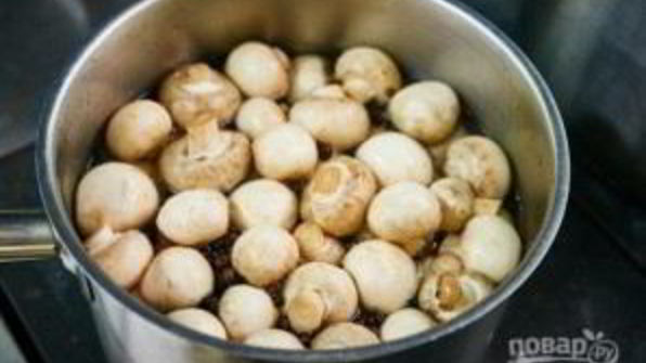 быстрые маринованные шампиньоны горячим способом