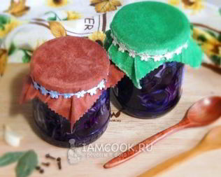 Капуста краснокочанная, маринованная на зиму