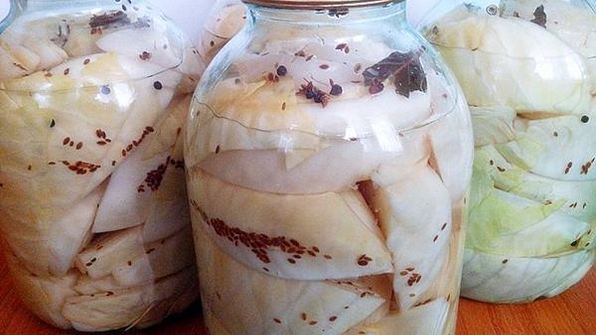 капуста маринованная пластинками