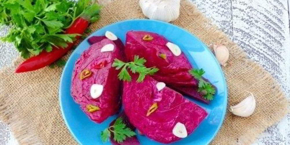 Рецепт капуста, маринованная по-грузински со свеклой