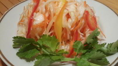 Капуста маринованная с болгарским перцем