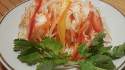 Капуста маринованная с болгарским перцем