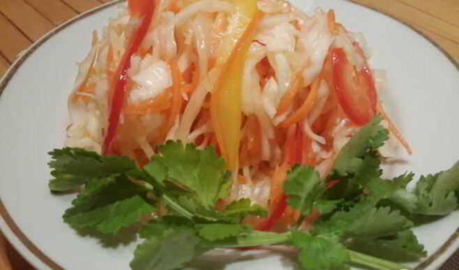 Капуста маринованная с болгарским перцем