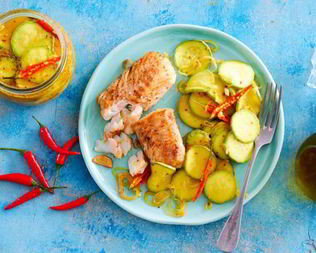 Хрустящие маринованные кабачки