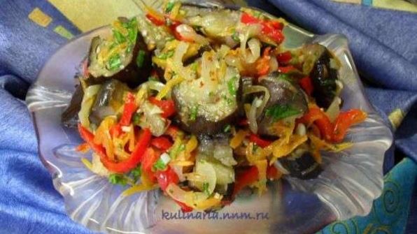 ленивые маринованные баклажаны
