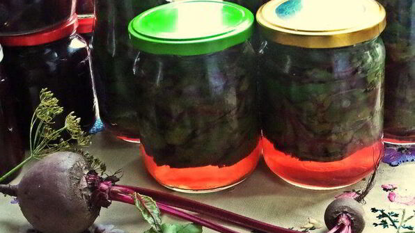 маринование свекольных стебельков