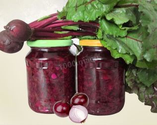 Маринованная свекольная и морковная ботва