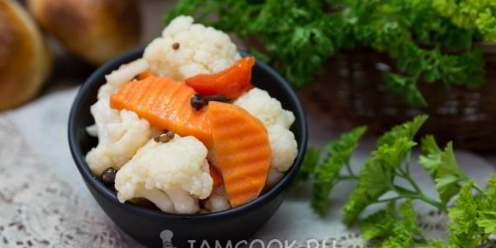 Рецепт маринованная цветная капуста с овощами