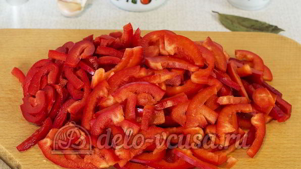 маринованный болгарский перец в масле с чесноком