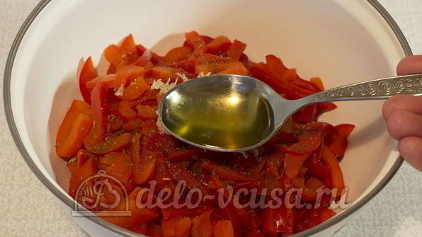 маринованный болгарский перец в масле с чесноком