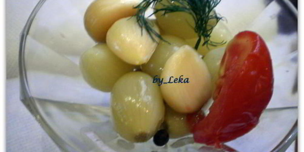 Рецепт маринованный лук с чесноком