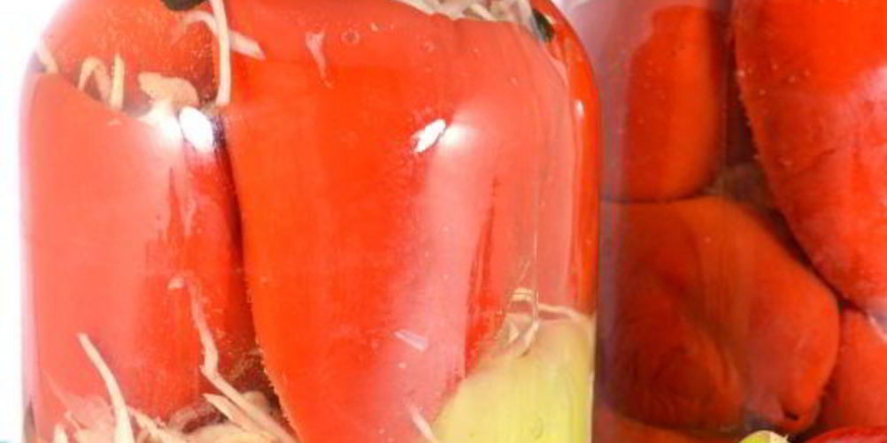 Рецепт маринованный перец фаршированный капустой на зиму