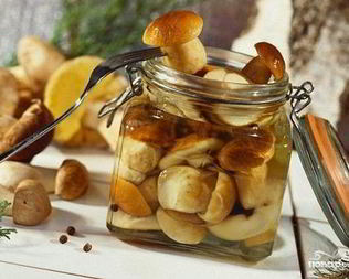 Маринованные белые грибы с уксусом