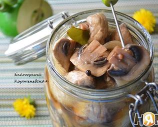 Маринованные шампиньоны 4-х минутки