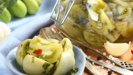 Маринованные зеленые помидоры