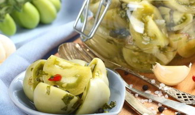 Маринованные зеленые помидоры