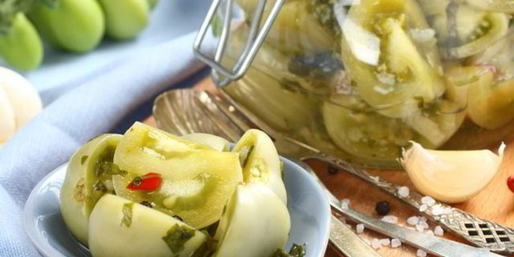 Рецепт маринованные зеленые помидоры