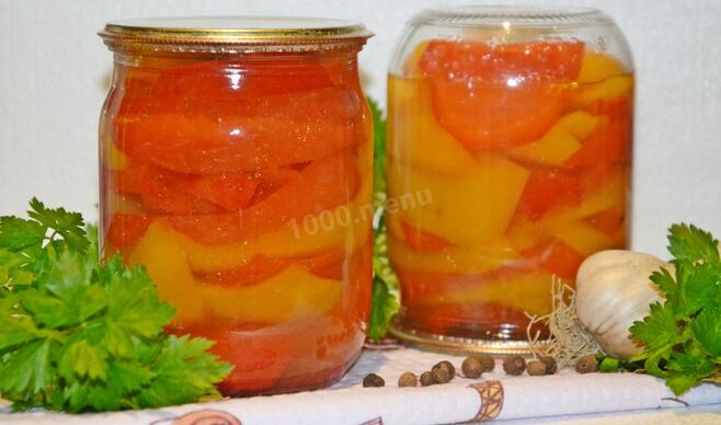 Перец болгарский на зиму дольками маринованный