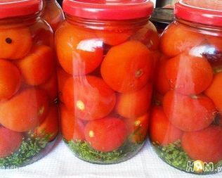 Помидоры маринованные с базиликом
