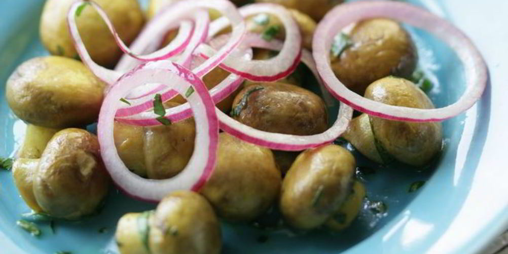 Рецепт шампиньоны, маринованные в белом вине с карри