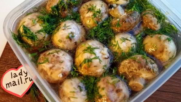 шампиньоны маринованные