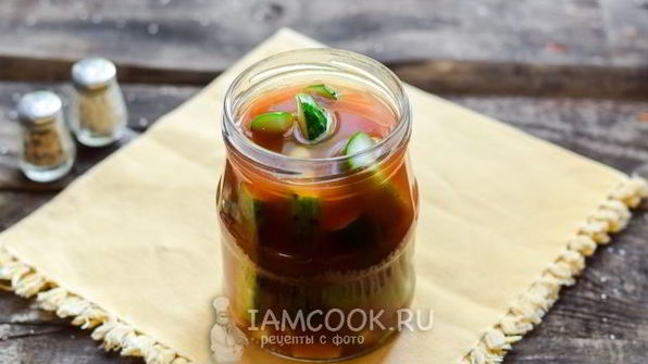 огурцы с томатным соусом на зиму
