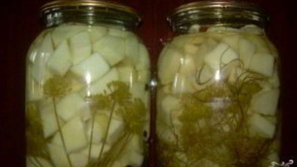 патиссоны, консервированные кусочками