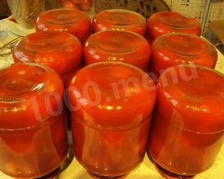 Помидоры без кожуры в собственном соку на зиму