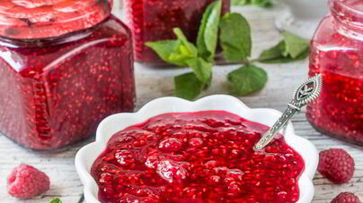 Быстрое малиновое варенье