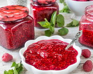 Быстрое малиновое варенье