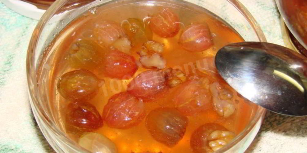 Рецепт королевское варенье из крыжовника с грецким орехом