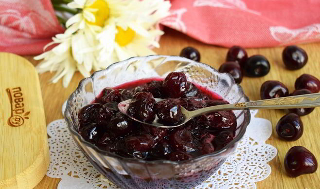 Варенье из черешни без косточек Пятиминутка