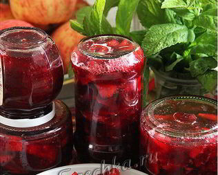 Варенье пятиминутка из брусники и яблок