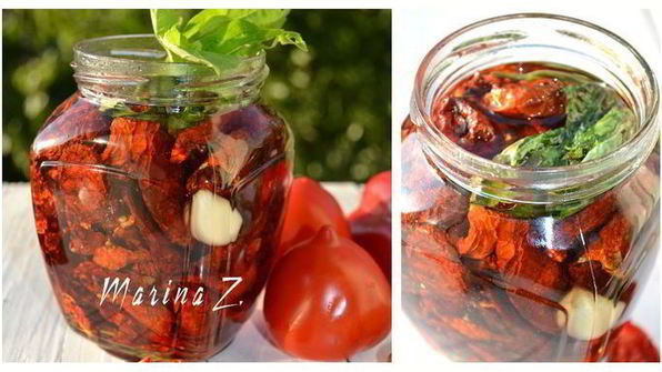 вяленые помидоры с лимонным базиликом