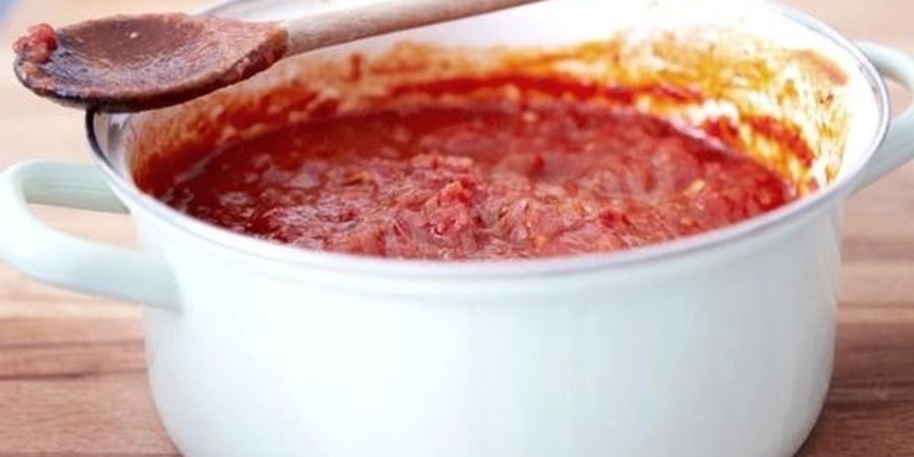 Рецепт заготовка томатного соуса из помидор и томатной пасты