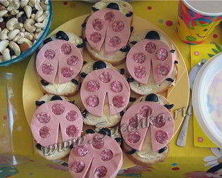 Бутерброд Божья коровка