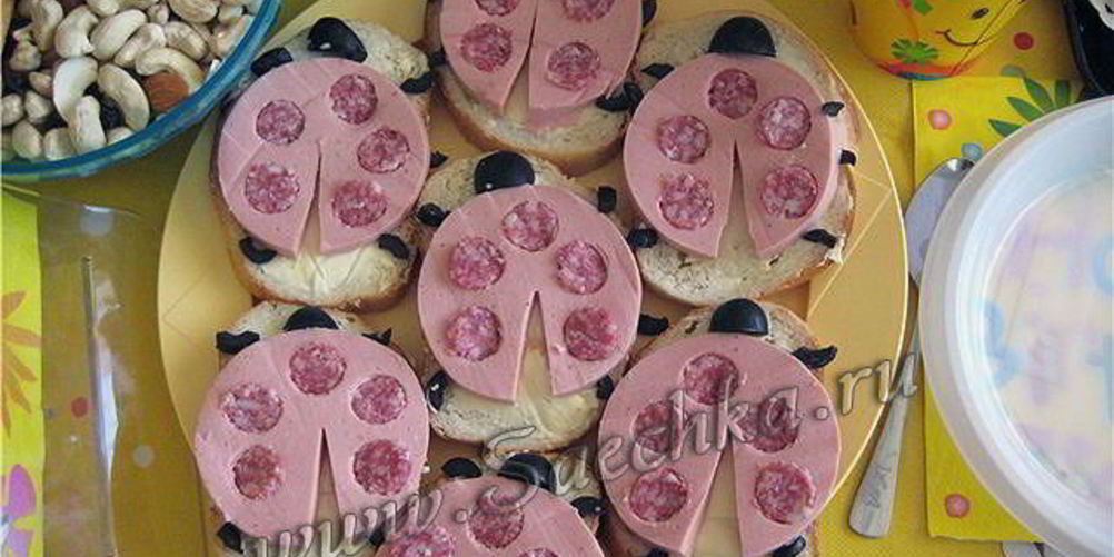 Рецепт бутерброд божья коровка