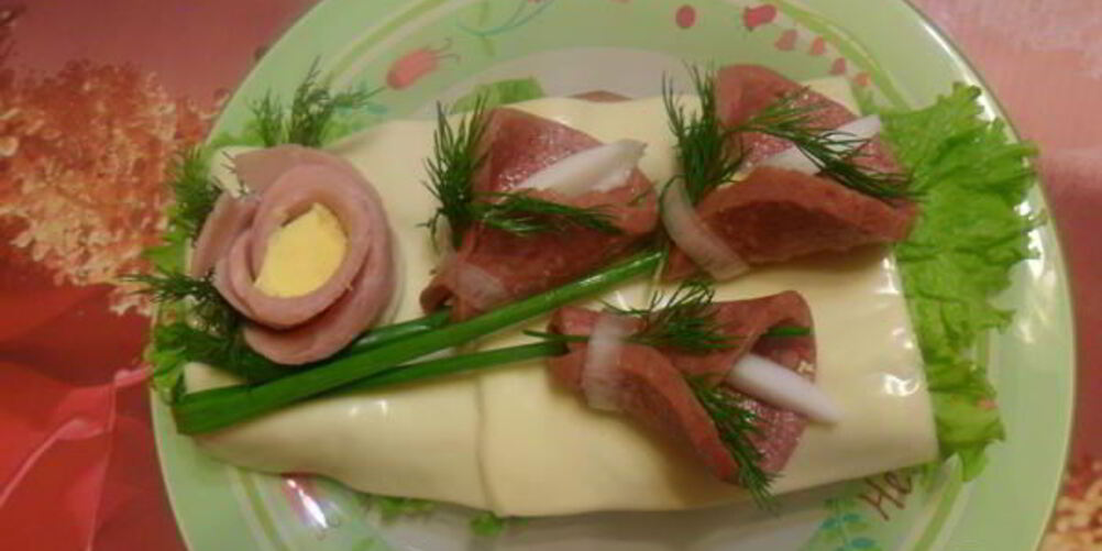 Рецепт бутерброд букетик