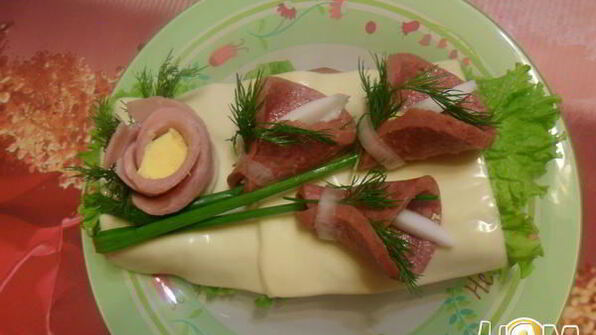 бутерброд букетик