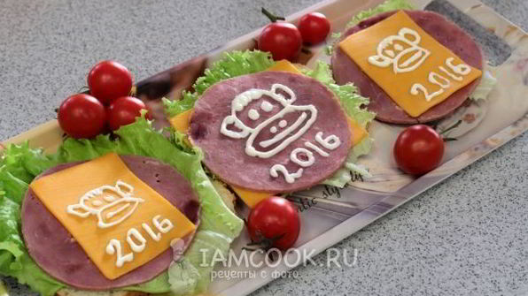 бутерброд обезьянка