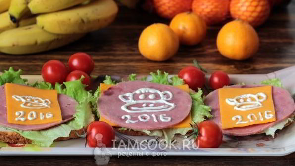 бутерброд обезьянка