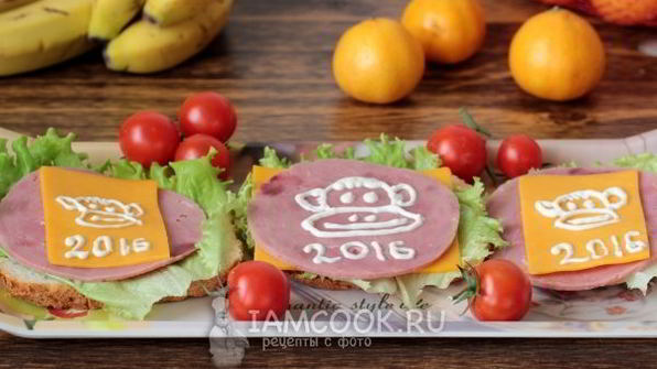 бутерброд обезьянка