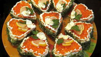 Бутерброд с рыбной икрой