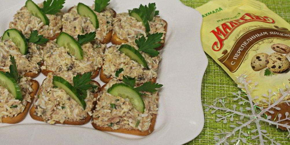 Рецепт бутерброды на крекерах с сардинами