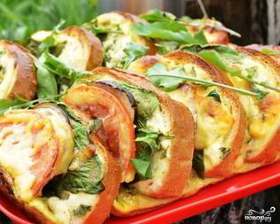 Бутерброды с баклажанами и помидором