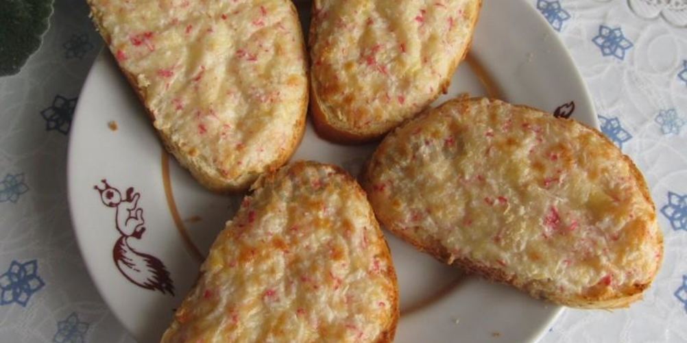 Рецепт бутерброды с крабовыми палочками и сыром