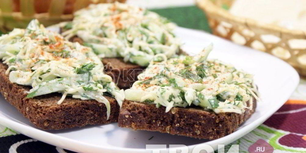 Рецепт бутерброды с салатом