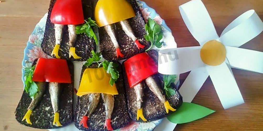 Рецепт бутерброды со шпротами праздничные